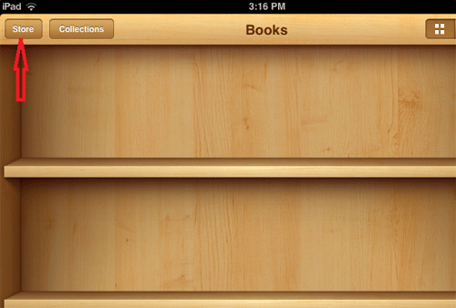 iBooks App, Store Button